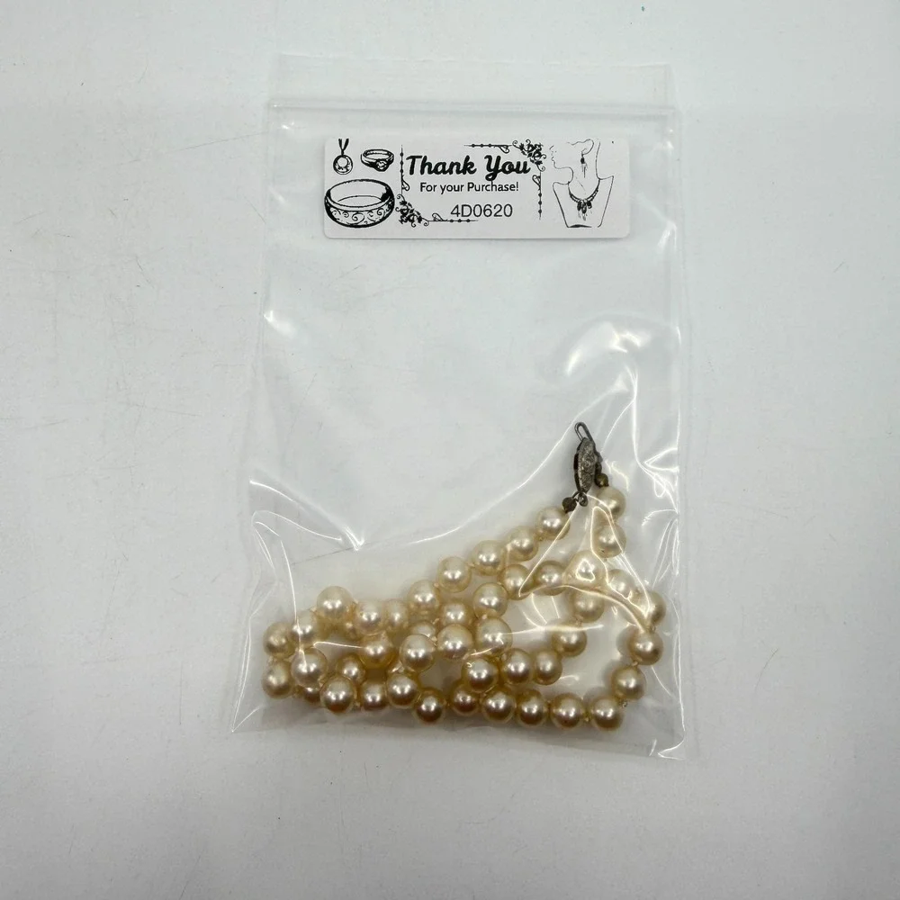 Cream Faux Pearl Strand Necklace Classic Bridal Coquette Cottagecore Gift Chic